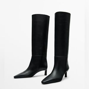 Massimo Dutti LOW HEEL BOOTS Size (40) US 9